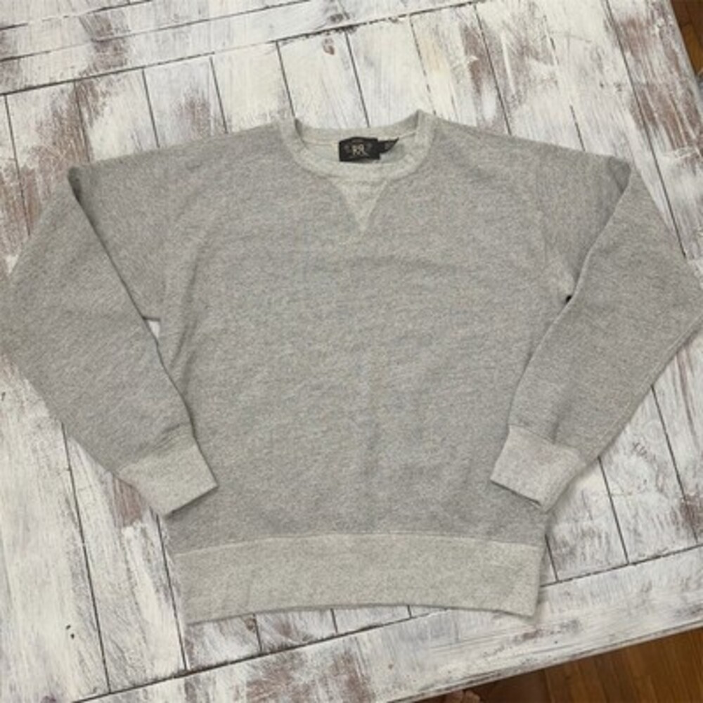 RRL Ralph Lauren Sweatshirt Mens L Heather Gray Crewneck Double V
